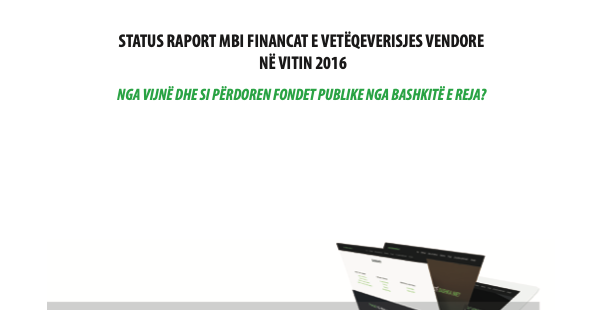 Status Raport – Raporti i Financave Publike Vendore 2016